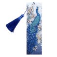 thumbnail image 2 of Cuadros Decorativos DIY forma especial diamante pintura cuero borla pavo real marcapáginas manualidades regalos Tmvgtek embutido en tela, 2 of 8