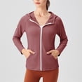 thumbnail image 1 of Chaqueta deportiva de mujer con capucha y bolsillos completos con cremallera, corte entallado, 1 of 8