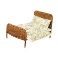 thumbnail image 2 of Cama de casa de muñecas a escala 1/12, muebles en miniatura, regalo para niños, accesorio de decoración, adorno Flores blancas, 2 of 9