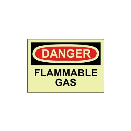 UPC: 0887481051604 | National Marker Danger Flammable Gas 10X14 Adhesive Vinylglow GD276PB