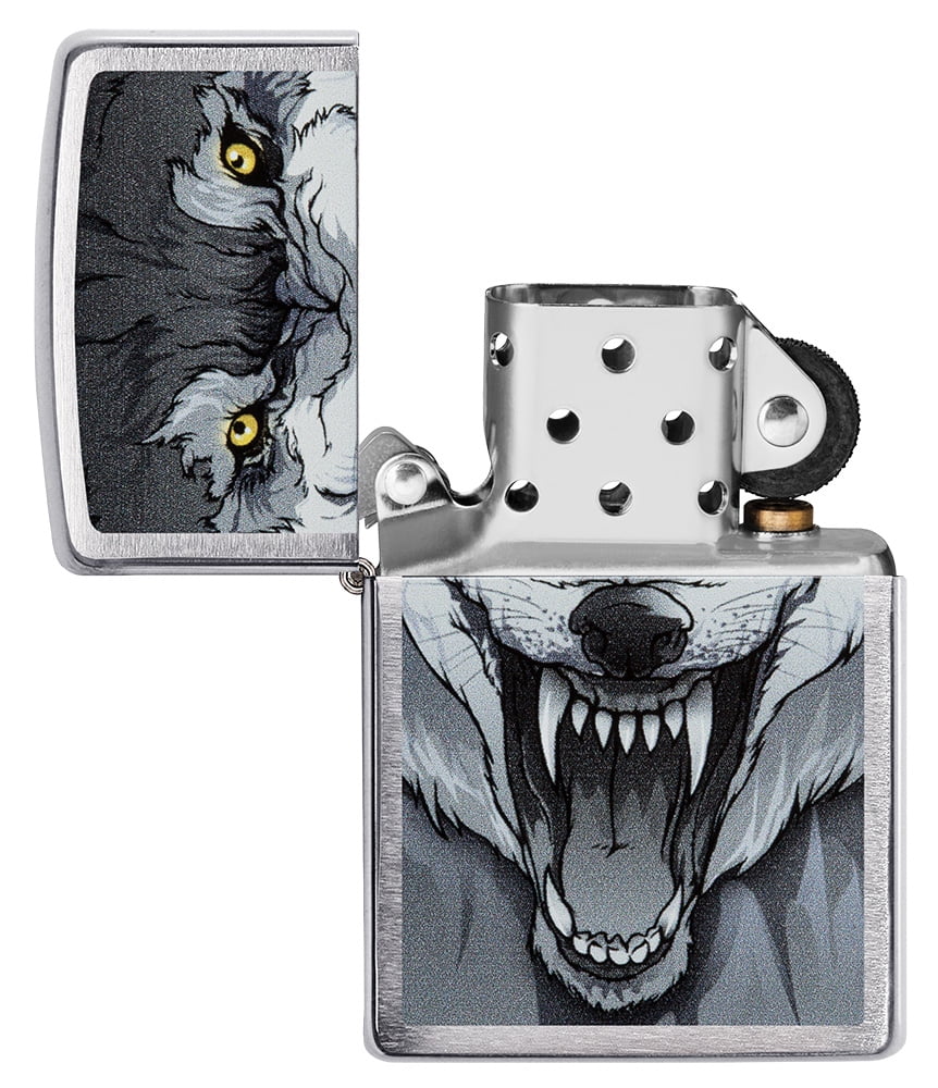 Zippo Street Chrome Wolf Windproof Pocket Lighter
