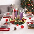 thumbnail image 5 of Smokeless Advent Candles Purple Candlesticks -Pink Candle Stick Short Tapered Candles 5 inches Christmas Advent Pillar Candle for Holidays, Church, Devotional, Celebration, Party, Set of 4, 5 of 6