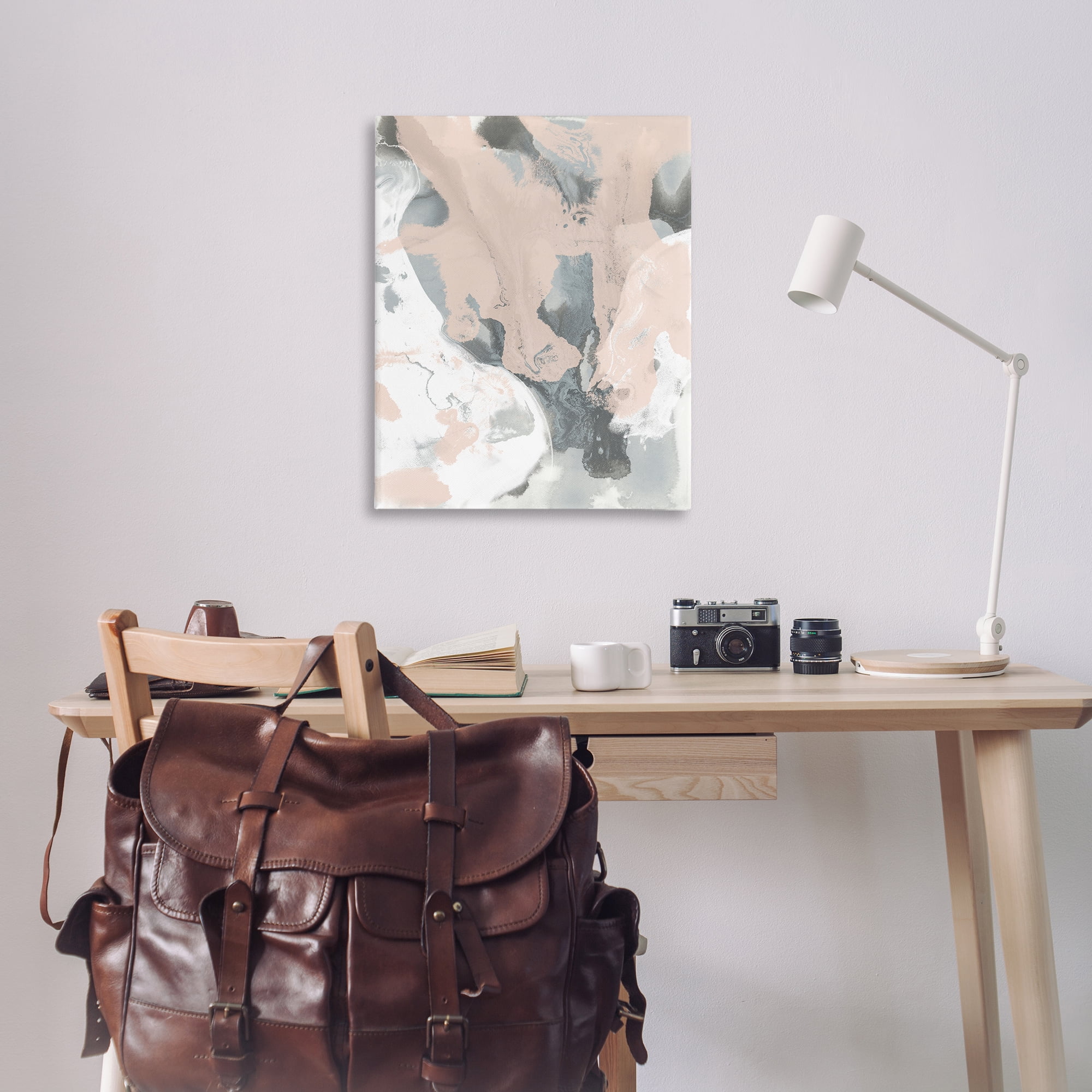 Stupell Industries Organic Fluid Abstraction Abstract Painting Wrapped Canvas Art Print Wall Art, 30 x 40