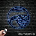 thumbnail image 5 of Craftnamesign Custom Baseball Heart Metal Sign, Base ball Metal Sign, Baseball Player Name Sign, 5 of 5