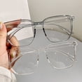 thumbnail image 4 of sunsanly Blue Light Blocking Glasses Unisex Large Frame Clear View Strong Hinge Transparent with Brim Eye Protection Clear Bluelight Glasses Spectacles Eyewear, 4 of 8