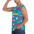 thumbnail image 3 of Fotbe Men's Color Dachshund Dog Print Men's Sleeveless Muscle Tank Tops Casual T-Shirts for Gym Workout Beach-3X-Large, 3 of 8