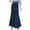 Dark Blue, variant on WTOBBY Women's Umbrella Denim Skirt Flared Swing Hem Midi Length Slim Waist Stretch Comfortable Light Wash High Waist A-Line Design,Dark Blue L