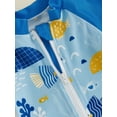 thumbnail image 6 of Biezeib Kids Boys Summer Swimwear Casual Tractor/Fish Print Short Sleeve Zipper Rash Guard Swimsuit Beachwear Bathing Suit, 6 of 6
