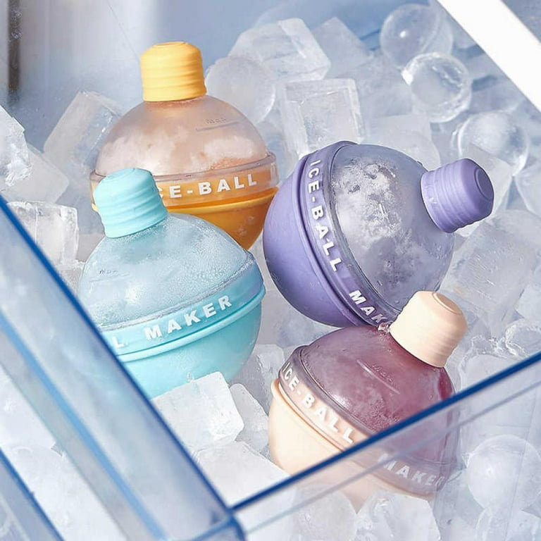 1pc Ice Ball Maker, Silicone Freeze And Press Mold For Round