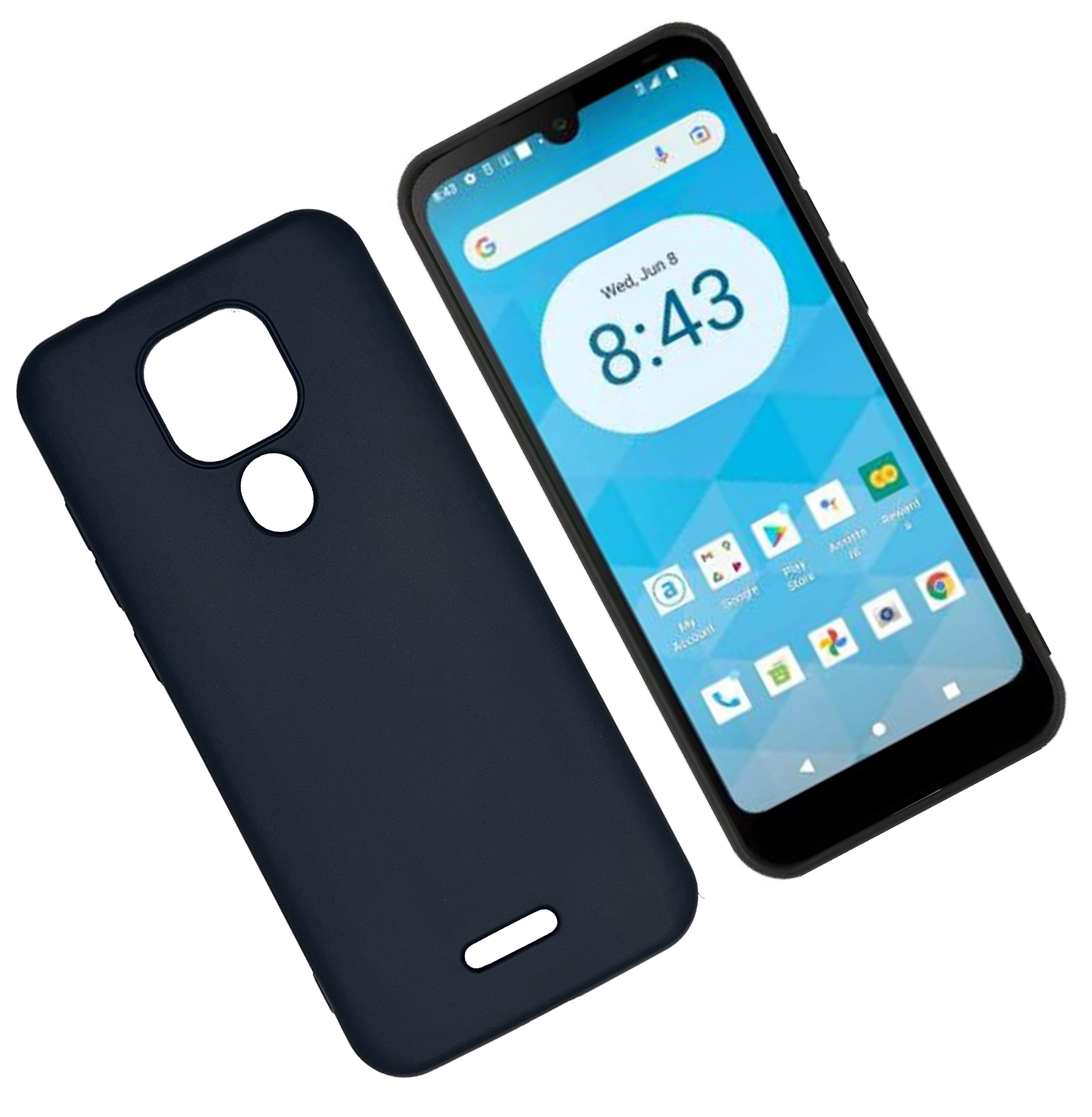 For Ans Artia ACK2326 TPU 1-Piece Flexible Skin Cover Cell Phone Case - TPU Black