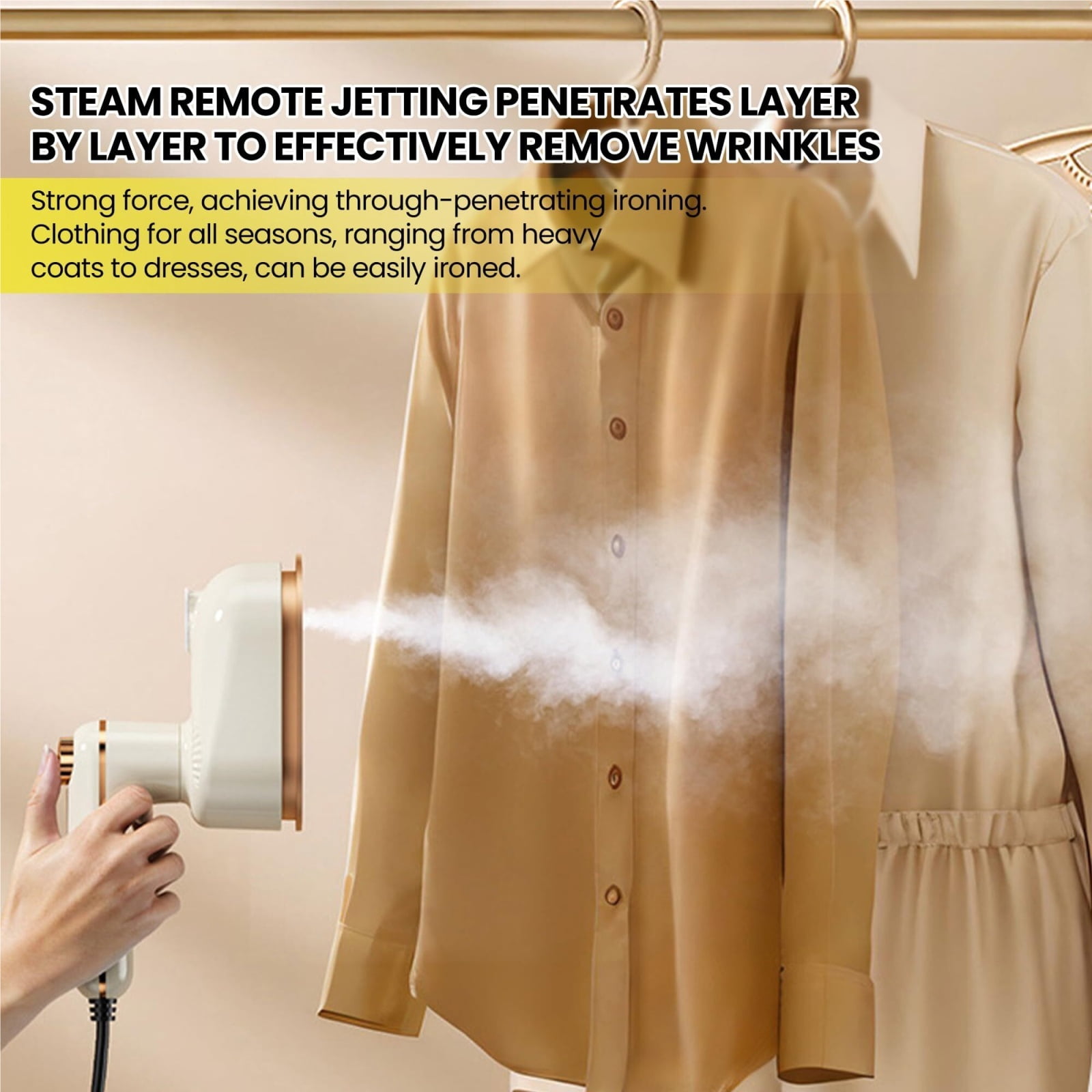 Steam Iron for Clothes, Fast Heat, Travel-Friendly, Lightweight Design, Steam & Dry Ironing