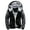 Noir Gris, variante sur CVLIFE Manteau pour Hommes à Manches Longues, Chandails à Capuche, Veste Chandail à Capuche, Uni, Fermeture Éclair Complète, Chandail en Molleton, Hiver, Noir Gris, m
