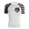 thumbnail image 3 of Raven Fightwear Women's The Harlequin Serenity BJJ Rash Guard Short Sleeve MMA White, 3 of 3