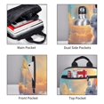 thumbnail image 3 of Yiaed Sunshine Colorful Cloud Rabbit Print Lightweight Backpack Travel Backpacks Hiking Daypack for Women Men, 3 of 5