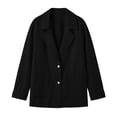 thumbnail image 4 of Jackets for Women Spring Autumn Solid Color Casual Button Down Pocket Long Sleeved Windbreaker Coat with Inner Lining Windproof Jacket with Pockets, 4 of 9