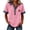 Summer Tops Pink, variant on Womens Denim Patchwork Lapel T-Shirts, Short Sleeve Shirts for Women Summer Business Casual Loose Fit Button Up Tees