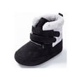 thumbnail image 1 of Bellella Infant Crib Shoes Plush Lined Winter Boot First Walkers Snow Boots Lightweight Warm Booties Floor Black 12-18 months, 1 of 6