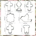thumbnail image 7 of Baptism Cookie Cutter Set - 7pcs Cross Dove Pigeon Cutters First Communion Religious Baptism Holy Cross Stainless Steel Metal Biscuit Mold, 7 of 7
