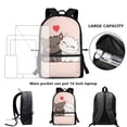 thumbnail image 6 of Uorisanigo 17 inch Backpack School Bags for Kids Love Cat Student School Bag for Preschool Elementary Kindergarten Casual Daypack with Adjustable Padded Straps Durable, 6 of 6