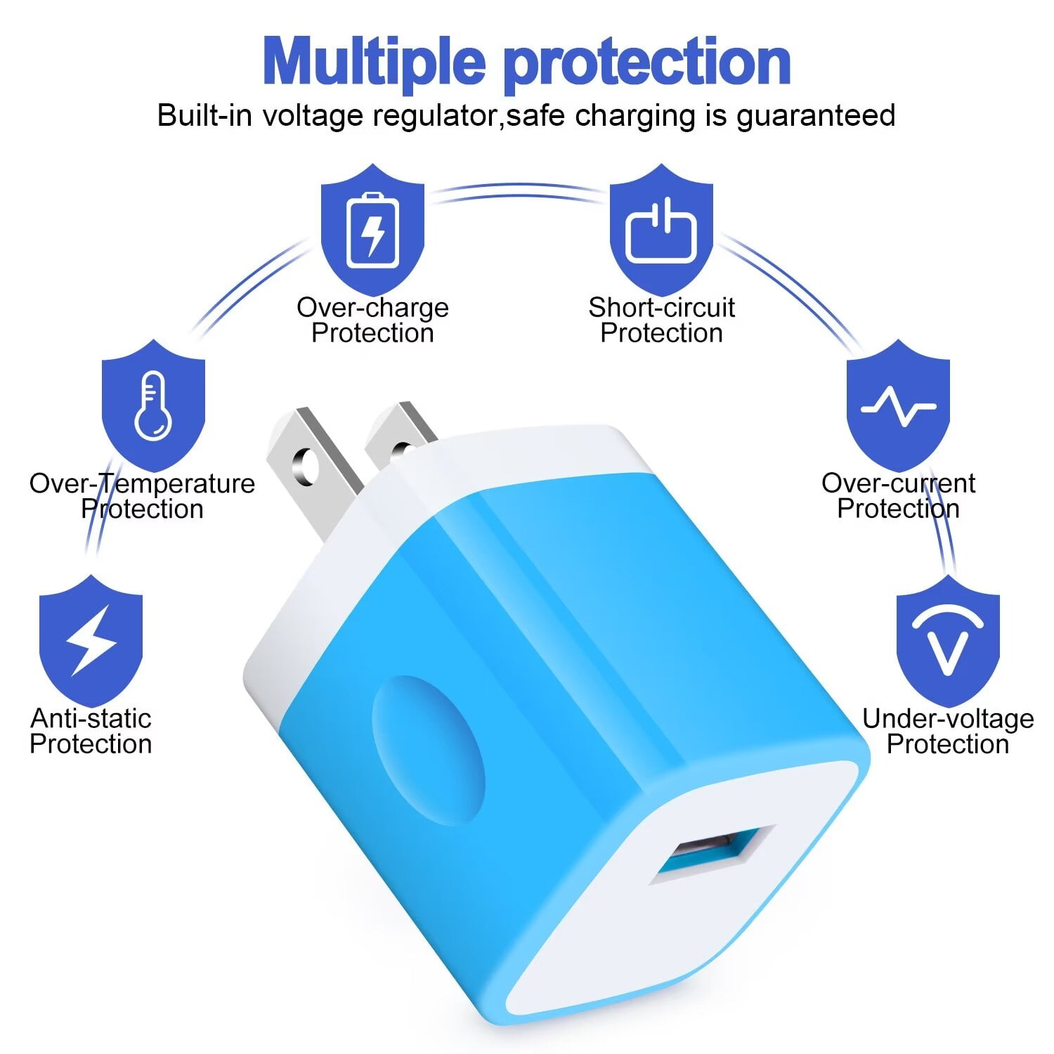 Type C Charger 10ft,USB Wall Charger Block Adapter,AILKIN 5V/1A/4Pack Plug Base Brick w USB Type C Charger Fast Charging Cable 6ft 10 feet Usb to Usb C Cord Phone Chargers for Android Phone