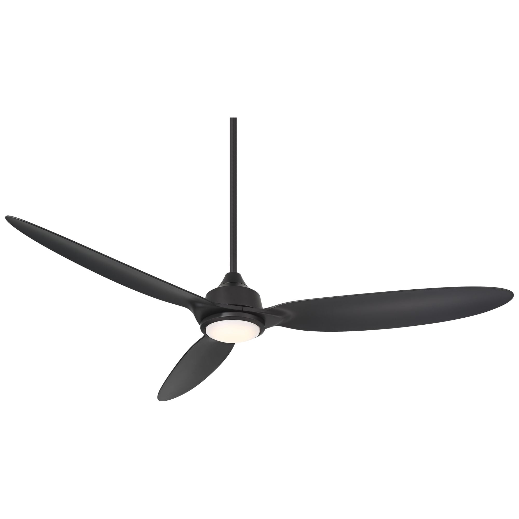 Casa Vieja 60" Revere Indoor Outdoor Ceiling Fan 3 Blade Customize LED Remote Control Matte Black Finish Bedroom Patio Damp Rated