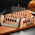 thumbnail image 4 of Toast Rack Bread Holder 4 Slice Slots Bread Loaf Stand Acier inoxydable Outil Grille de refroidissement Bread Rack, 4 of 5