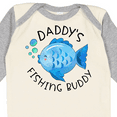 thumbnail image 4 of Inktastic Daddy's Fishing Buddy with Cute Blue Fish Boys or Girls Long Sleeve Baby Bodysuit, 4 of 5