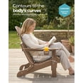 thumbnail image 7 of Folding Adirondack Chair, All-Weather HDPE Fire Pit Patio Chair, Teak, 7 of 7