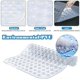 thumbnail image 3 of ZHAOCHENG Alfombrilla de baño antideslizante de 53 x 53 cm, alfombrilla de ducha cuadrada antideslizante con ventosas, alfombrilla antideslizante, lavable a máquina, transparente, 3 of 5