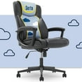 thumbnail image 2 of Serta 24.25 in. Executive Chair with Swivel & Lumbar Support, 250 lb. Capacity, Black, 2 of 14