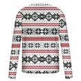 thumbnail image 5 of Christmas T-Shirts for Men Long Sleeve Vintage Snowflake Graphic Pajamas Tee Basic Crew Neck Casual Slim Fit Fall Winter Family Xmas Gift Mens T-Shirts Black L, 5 of 6