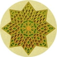thumbnail image 1 of Ahgly Tapis de Zone Rond Lavable en Machine Intérieur Transitionnel Brun Doré Foncé, 3 Pieds Rond, 1 of 7
