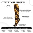 thumbnail image 3 of Lsque Chocolate Plaid Sunflower A Pattern Sport Compression Socks for Men & Women 15-20 mmHg Knee High Nurse Pregnant Running Medical and Travel Athletic, 3 of 6