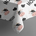 thumbnail image 5 of White Cow Black Spot Moo Pattern Square Tablecloth,Waterproof Square Table Cover,Wipeable Spillproof Washable Table Cover for Home Kitchen Party Decor 52"x52"(132x132cm), 5 of 6