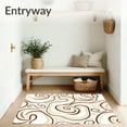 thumbnail image 3 of ODIKA 5' x 7' Machine Washable Non-Slip Area Rug, Abstract swirl High Traffic Rug, Brown, 573470, 3 of 7