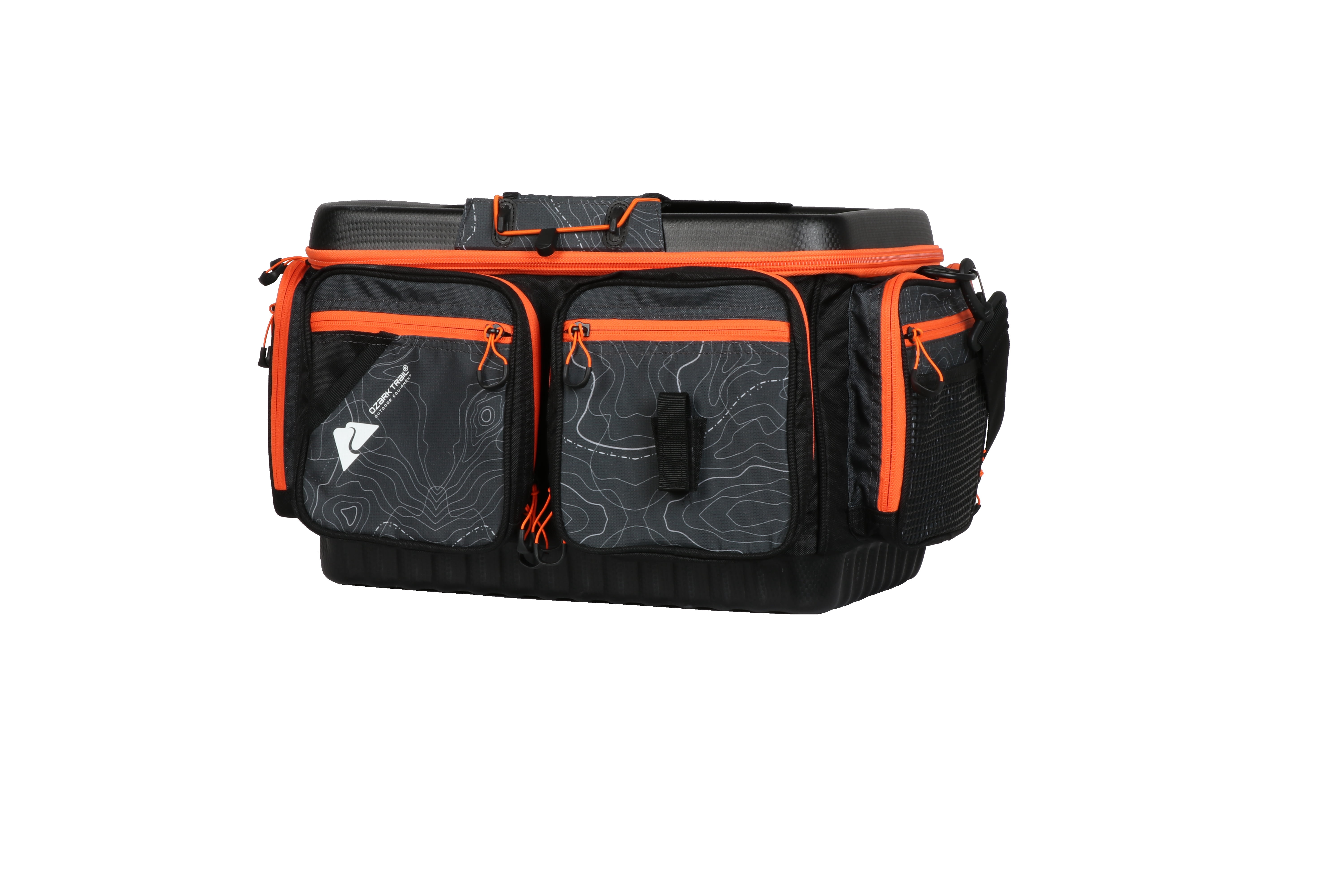 Ozark Trail 3700 Pro Large Quick Access Horizontal Fishing Tackle Box and Bait Bag, Material Polyester