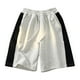 thumbnail image 1 of pstuiky Pantalones cortos para hombre, Pantalones cortos de ejercicio para hombre, de color liso, informales, holgados, con cintura elástica y bolsillos Pantalones cortos de golf, 1 of 5