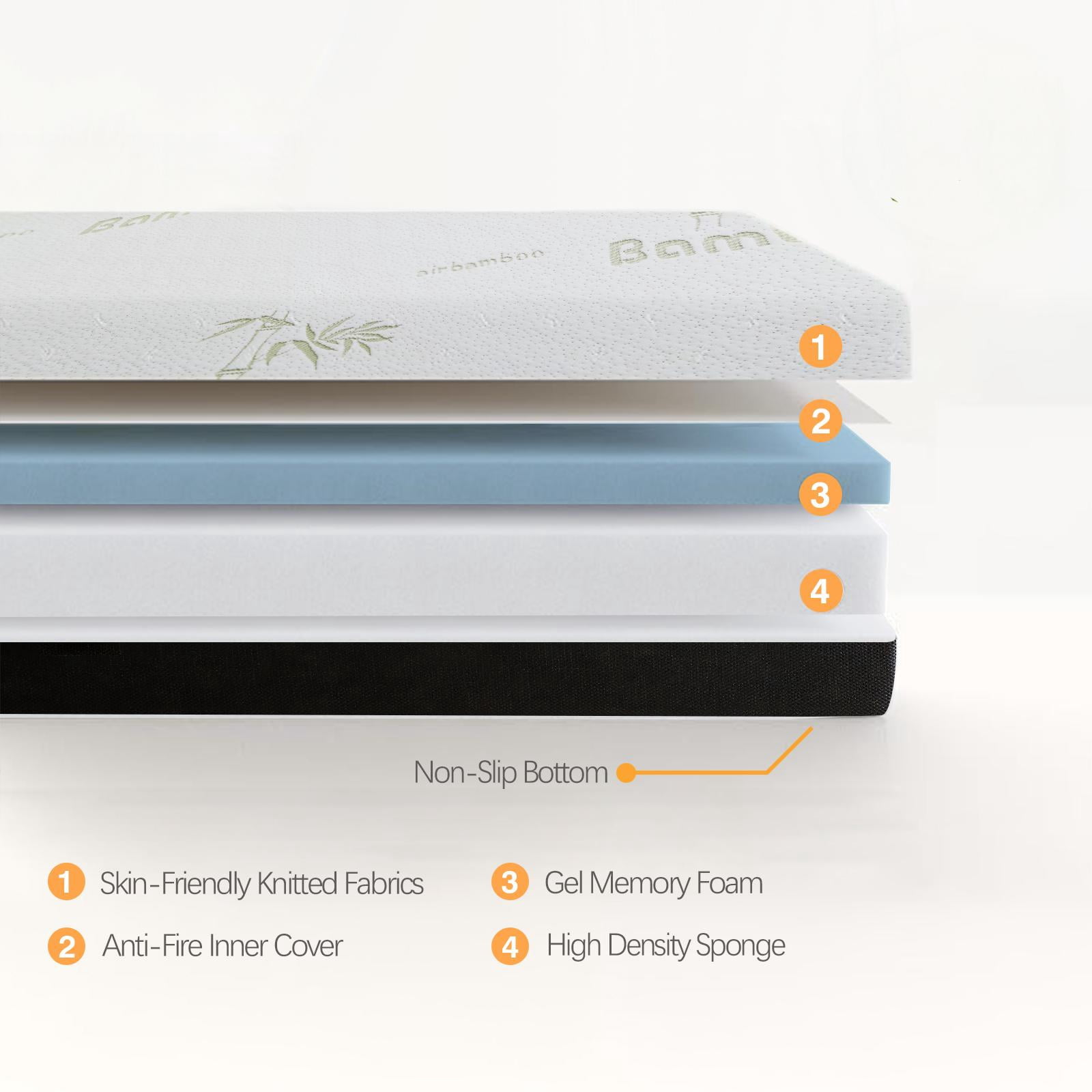 VFD 6" Gel Memory Foam Mattress, Twin