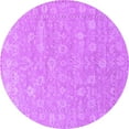 thumbnail image 1 of Ahgly Company Indoor Round Oriental Purple Traditional Area Rugs, 5' Round, 1 of 4