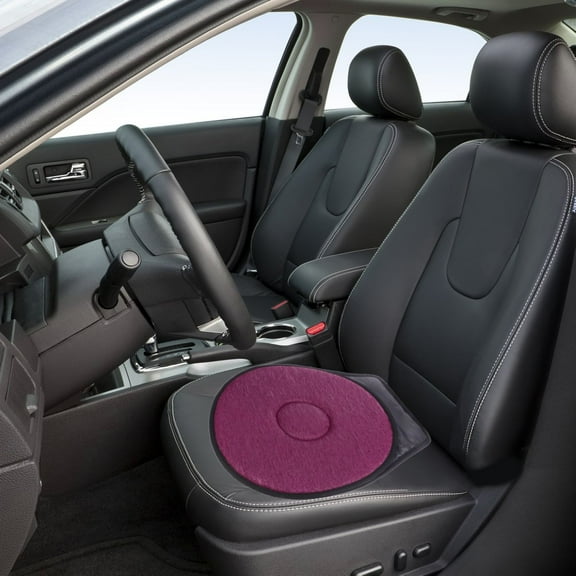 ibasenice Car Rotating Seat Cushion in Multi Sandwich Material with Breathable Design for Pregnant Women 1Set