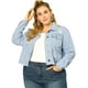 thumbnail image 2 of ChaqueVaqueLavaCorDeshilachaTalGrande PaMujeres Azul Claro XL, 2 of 6