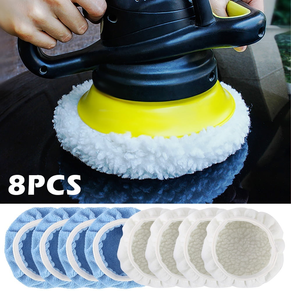 8pcs 56" Microfiber Plush Car Polishing Polisher Waxing Buffing