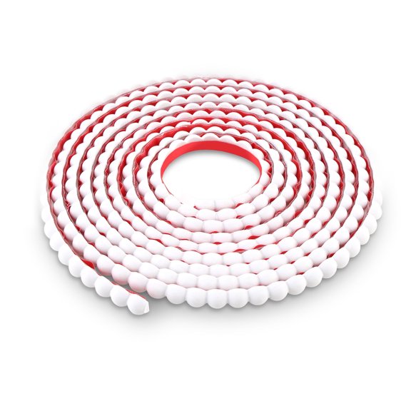 118" x 0.39" Peel and Stick Unfinished Beaded Trim - Easy to Paint, Flexible DIY Craft Molding for Mirror Frame, Backsplash, Wall, Door, Cabinet, Dresser, Shelf