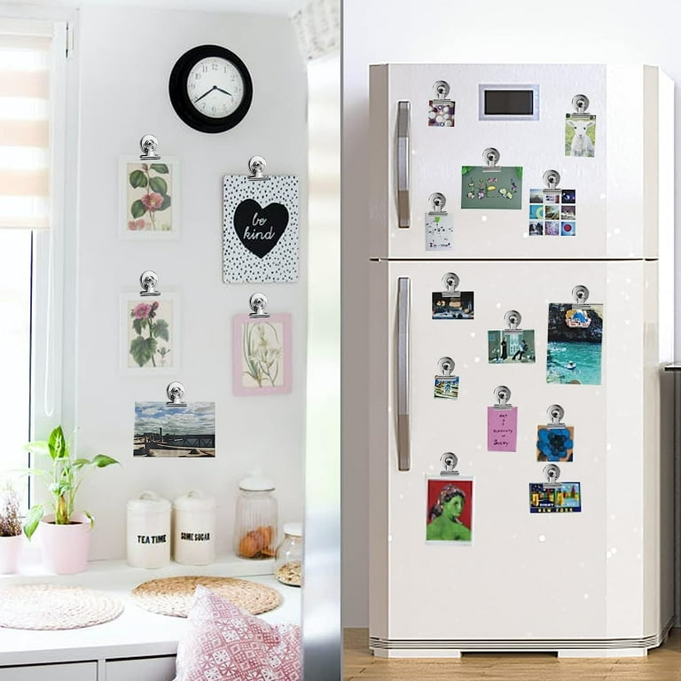 22 Pack Colorful Magnetic Clips For Fridge & Whiteboard - Strong Hold For Notes, Photos, Lists, Office & Kitchen Organizing