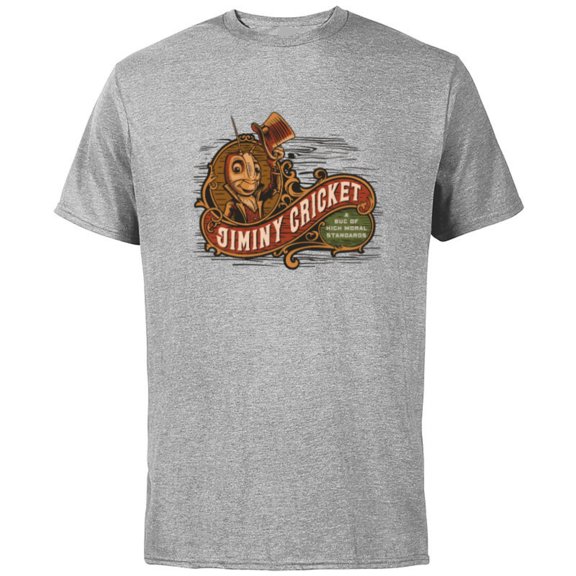 Disney Pinocchio Jiminy Cricket High Moral Standards - Short Sleeve Cotton T-Shirt for Adults - Customized-Athletic Heather