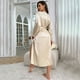 thumbnail image 4 of Bata larga de punto tipo kimono para mujer: ligera, cuello en V, tejido suave, tallas S-XL para ropa de estar por casa/ropa de dormir, 4 of 6