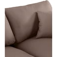 thumbnail image 5 of Meridian Furniture Comfy Brown Vegan Leather Armless Chair, 5 of 11