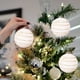 thumbnail image 4 of Bolas Navideñas Blancas Aterciopeladas, Juego de 4 Adornos Colgantes de 12 Cm | Material de Ante | Adornos a Juego | Fáciles de Colgar, 4 of 6
