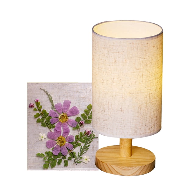 Lámparas Flores prensadas Lámpara de mesa Luz Cálida Casas de noche Cama Plantas Material Material de madera maciza Artículos para el hogar para el dormitorio 1 AweSitey HA011263-01