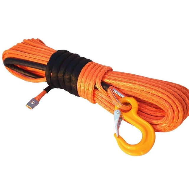 6mm X 15m Plasma Cable Synthetic Winch With Hook Line Uhmwpe Rope With Sheath Car Accessories ,Durable & Safe